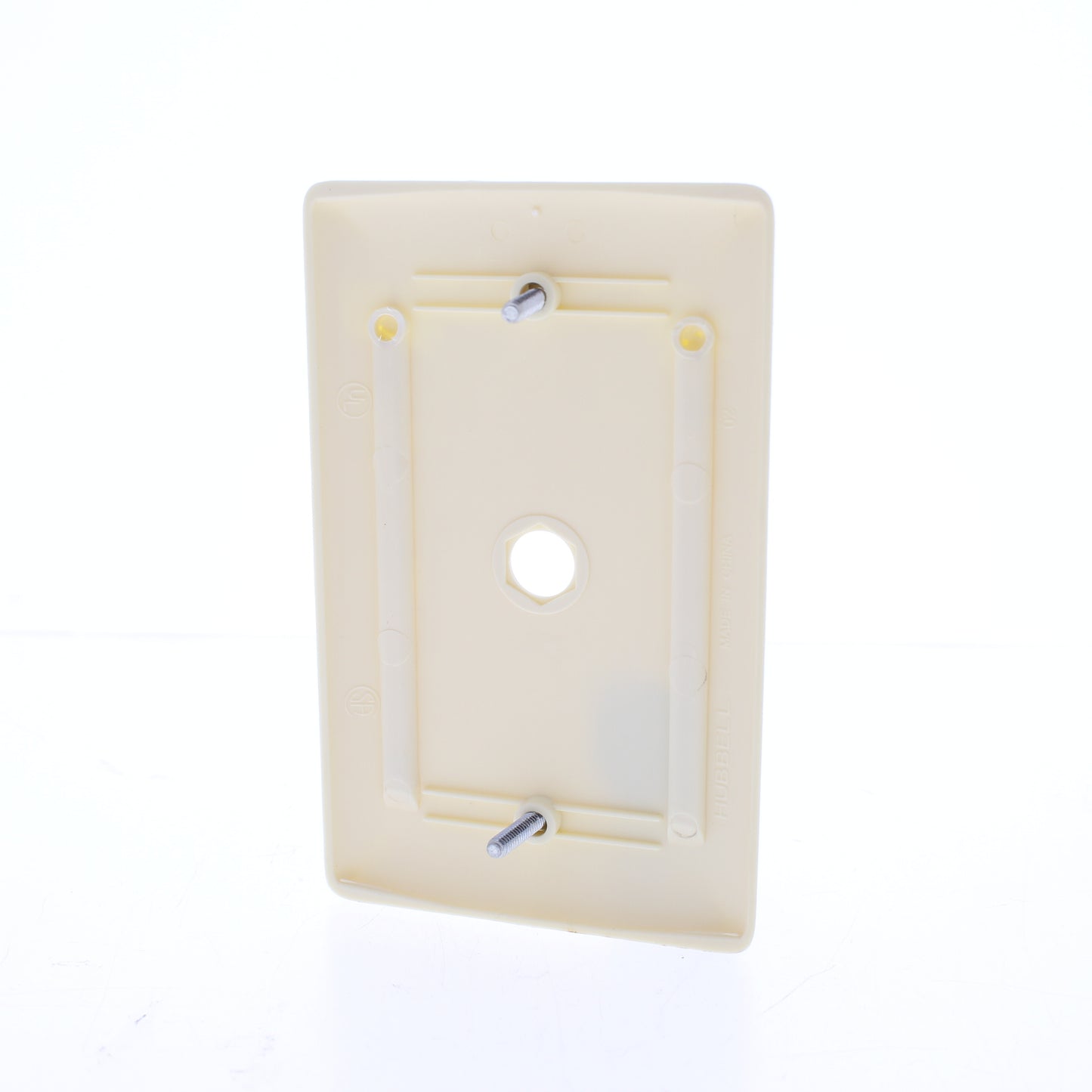 Hubbell NP11AL Almond 1-Gang Phone .406" Hole Standard Wallplate Cover Box Mount