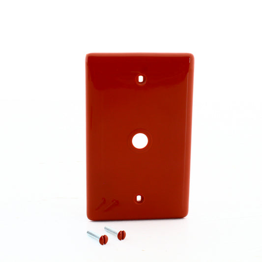 Hubbell NP11R Red 1-Gang Phone .406 Standard Unbreakable Wallplates BoxMount 3pc