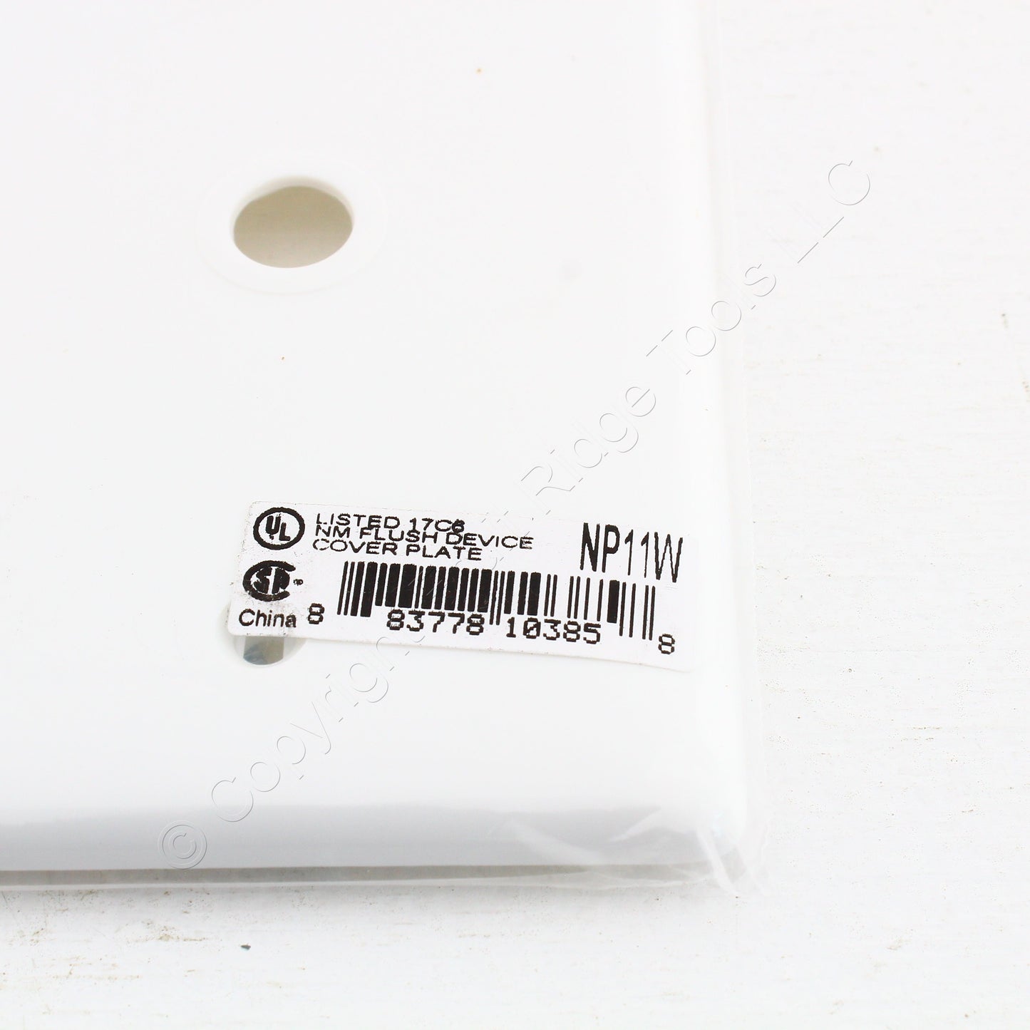 Hubbell NP11W White 1-Gang Phone .406" Hole Standard Wallplate Cover Box Mount