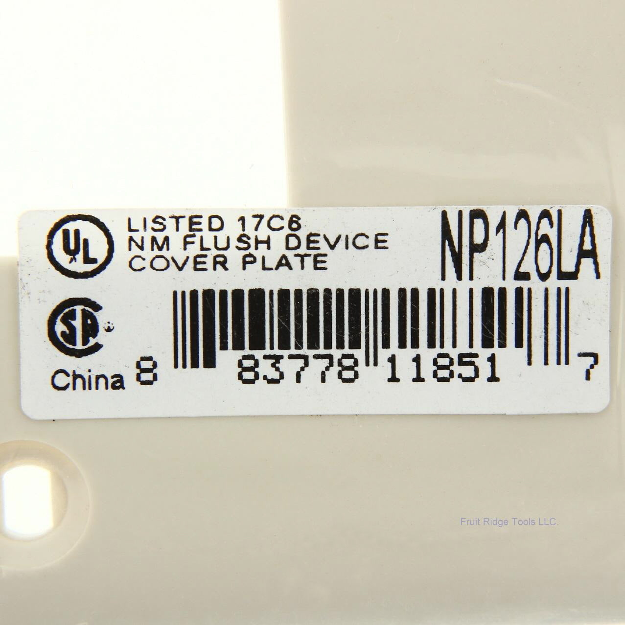 Hubbell NP126LA Light Almond 2-Gang Toggle Decorator Standard Wallplate Cover