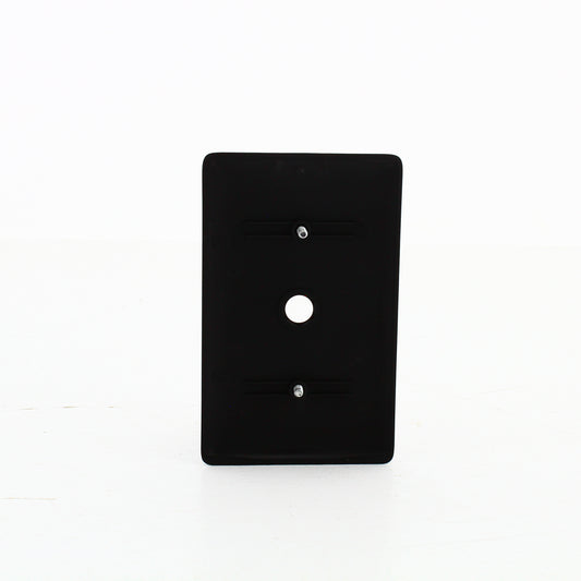 Hubbell NP12BK Black 1-Gang Telephone .406" Standard Wallplate Cover Strap Mount