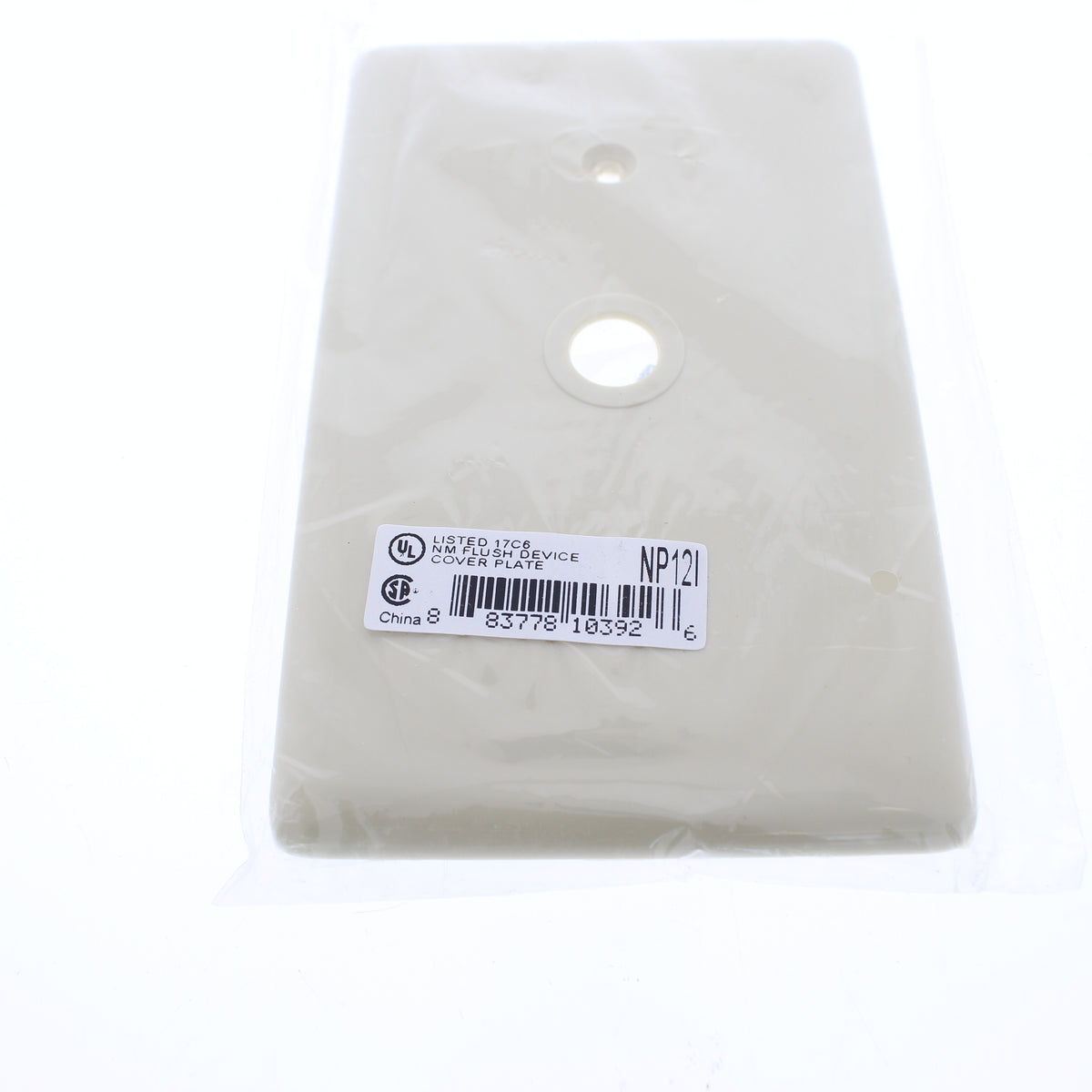 Hubbell NP12I Ivory 1-Gang Telephone .406" Hole Wallplate Cover Strap Mount 4pcs