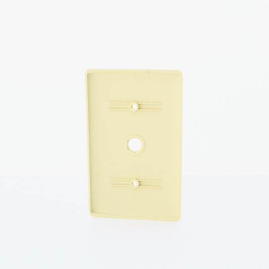 Hubbell NP12I Ivory 1-Gang Phone .406" Hole Standard Wallplate Cover Strap Mount