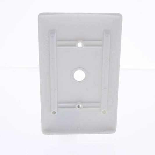 Hubbell NP12W White 1-Gang Phone .406" Hole Standard Wallplate Cover Strap Mount