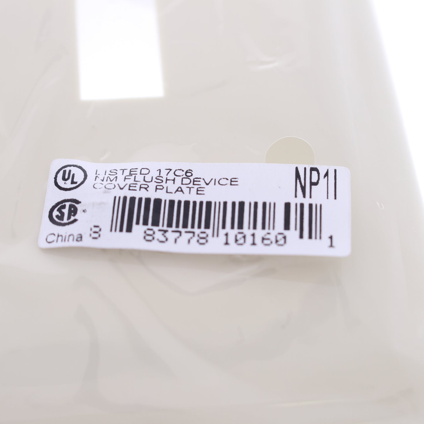 Hubbell NP1I Ivory 1-Gang Toggle Switch Unbreakable Standard Wallplate Cover