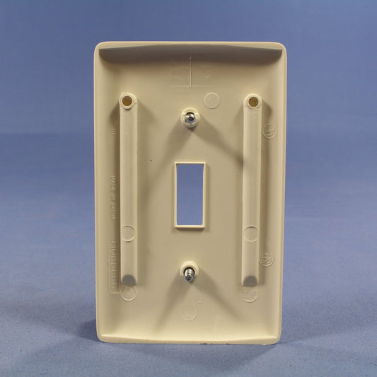 Hubbell NP1LA Light Almond 1-Gang Toggle Switch Unbreakable Standard Wallplate