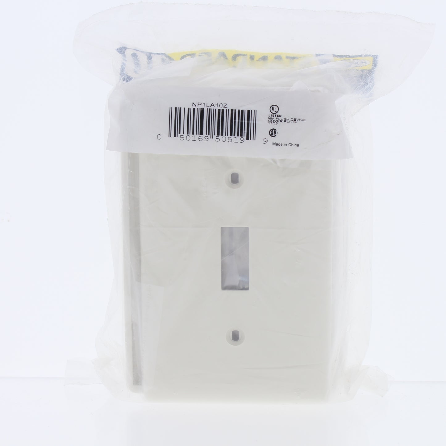 Hubbell NP1LA10 Light Almond 1-Gang Toggle Switch Nylon Wallplate Covers 10pcs