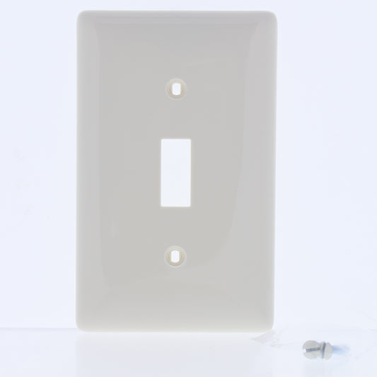 Hubbell NP1LA10 Light Almond 1-Gang Toggle Switch Nylon Wallplate Covers 10pcs