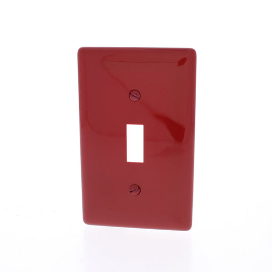 Hubbell NP1R Red 1-Gang Toggle Switch Unbreakable Standard Wallplates 25-Pack