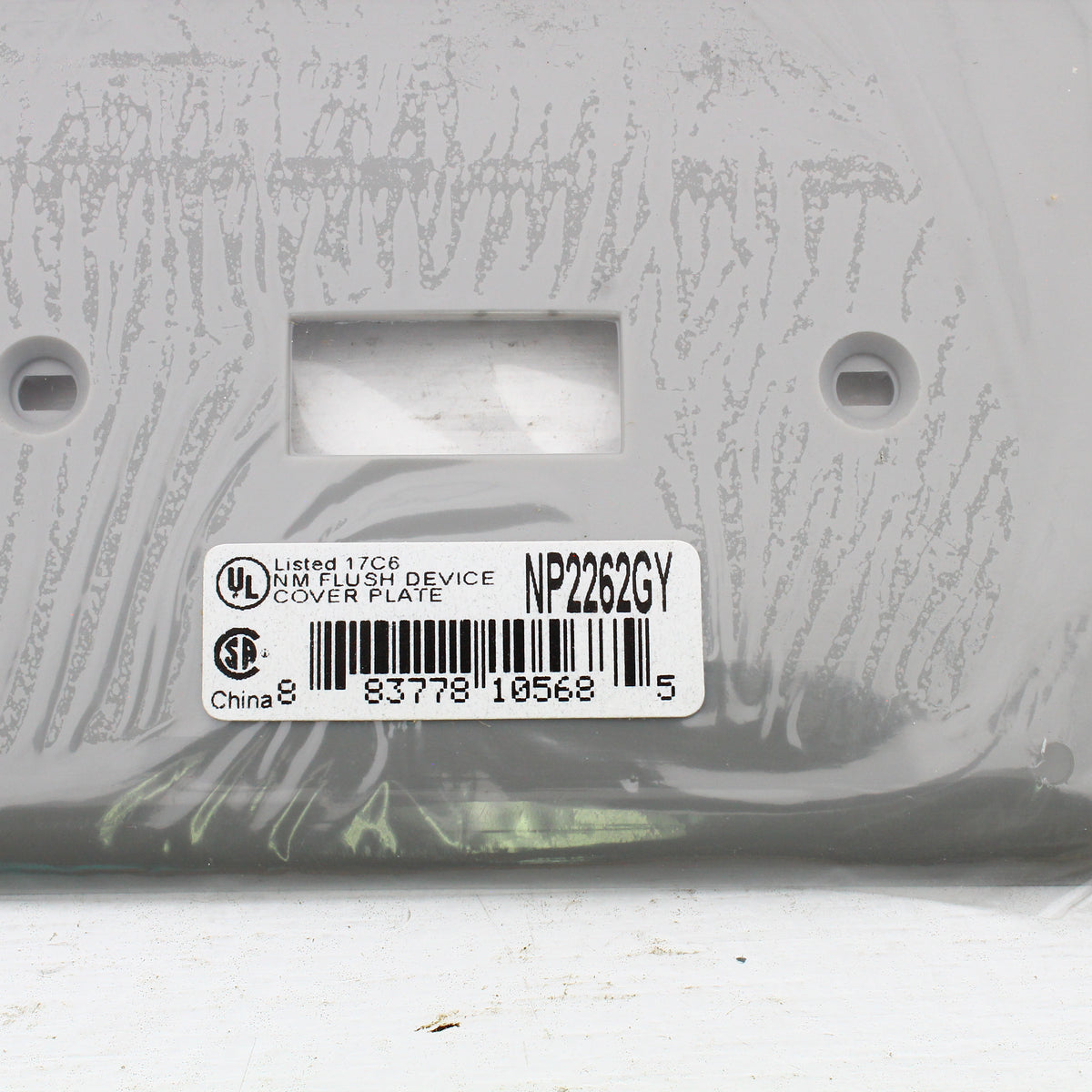 Hubbell NP2262GY Gray 4-Gang Toggle Decorator Unbreakable Nylon Wallplate Cover