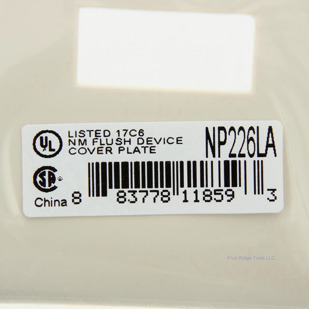 Hubbell NP226LA Light Almond 3-Gang Toggle Decorator Unbreakable Wallplate Cover