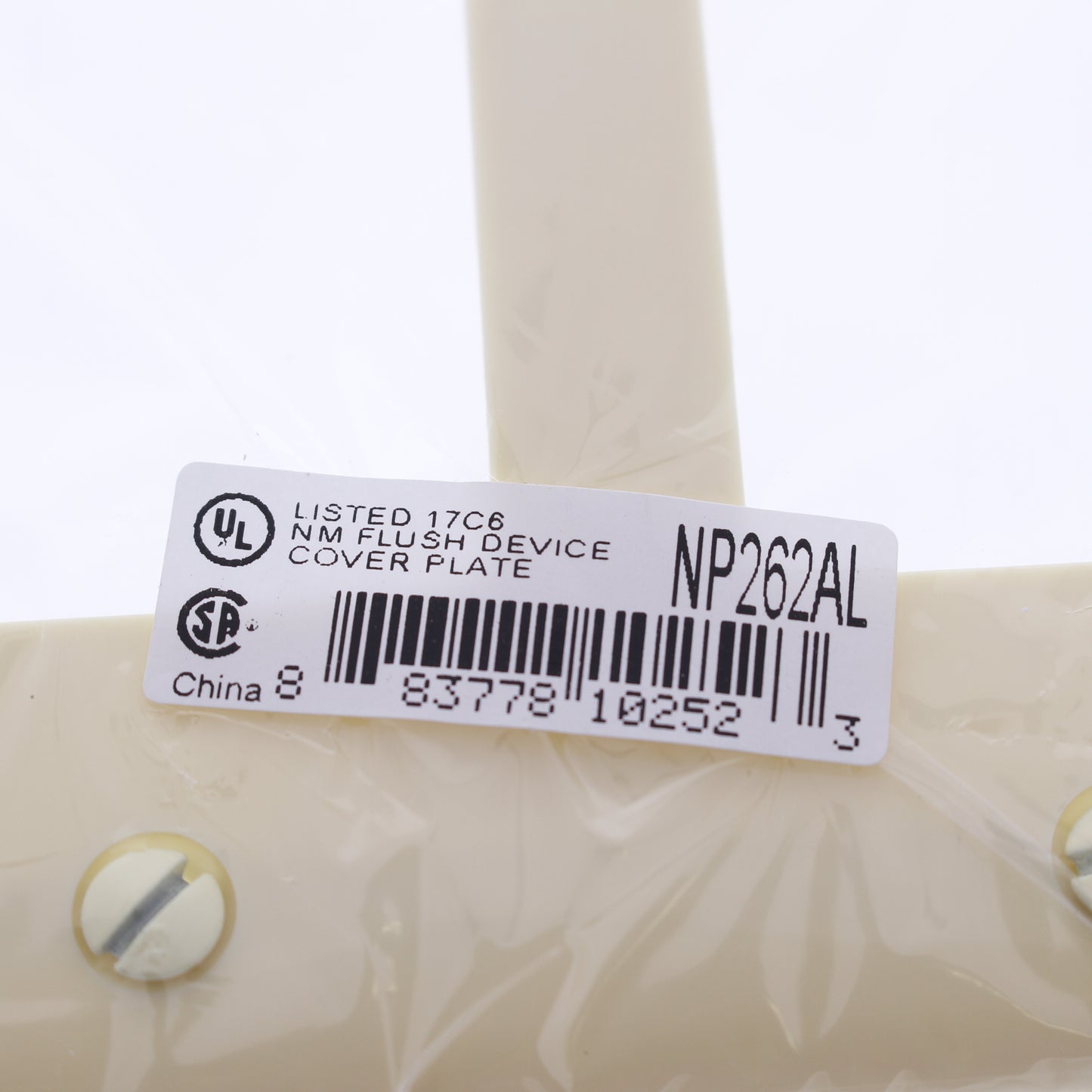Hubbell NP262AL Almond 2-Gang Decorator GFI Unbreakable Standard Wallplate Cover