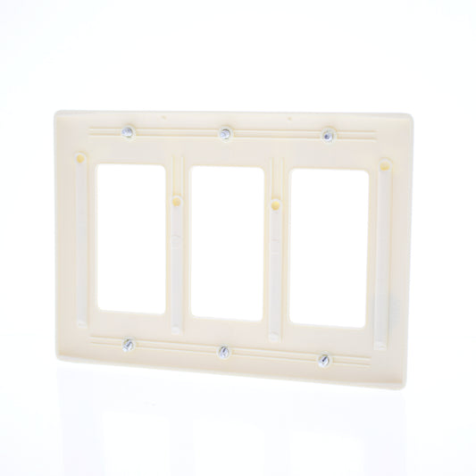 Hubbell NP263AL Almond 3-Gang Decorator GFI Unbreakable Standard Wallplate Cover
