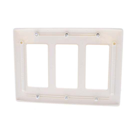 Hubbell NP263OW Office White 3-Gang Decorator Unbreakable Nylon Wallplate Cover