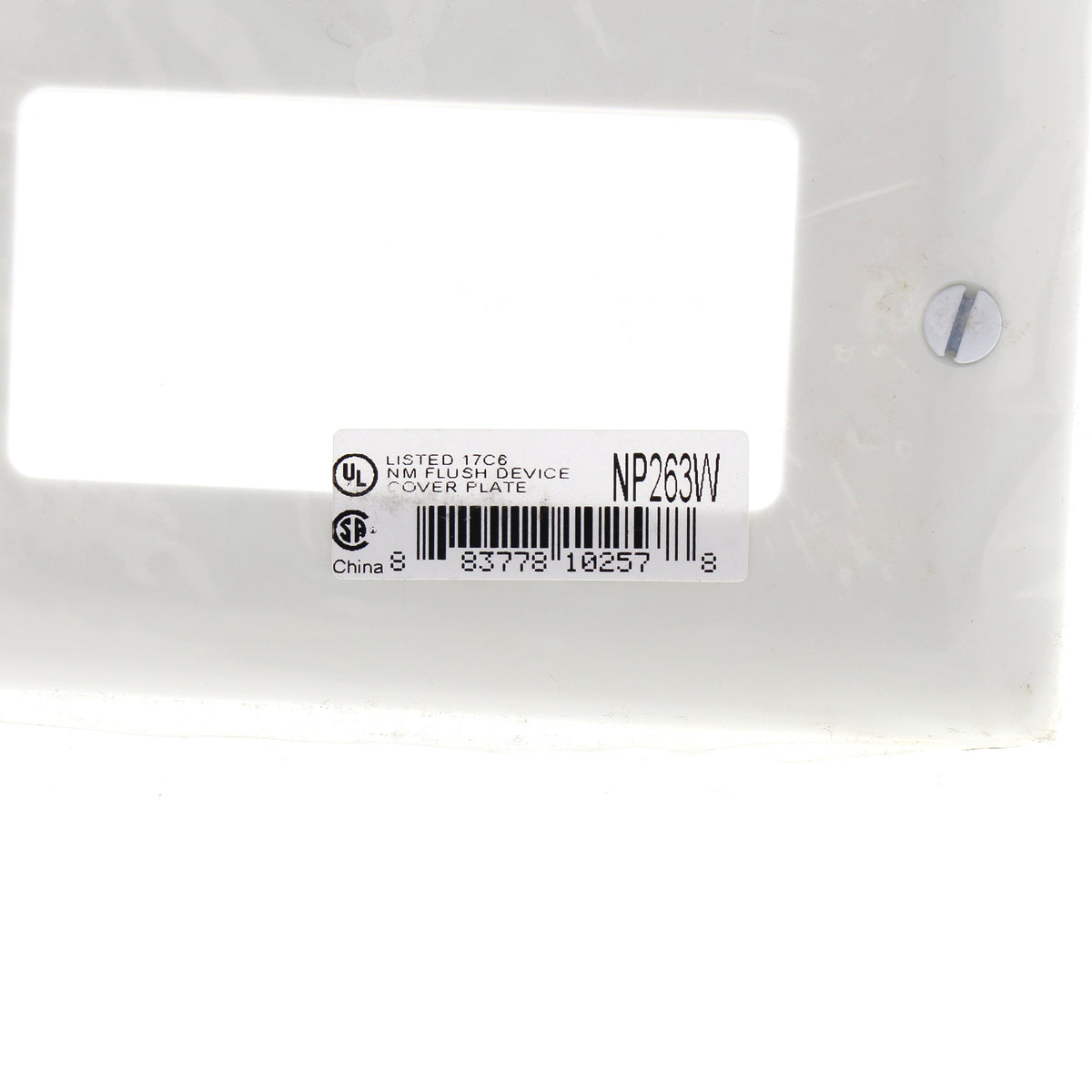 Hubbell NP263W White 3-Gang Unbreakable Decorator Rocker Switch Wallplate Cover