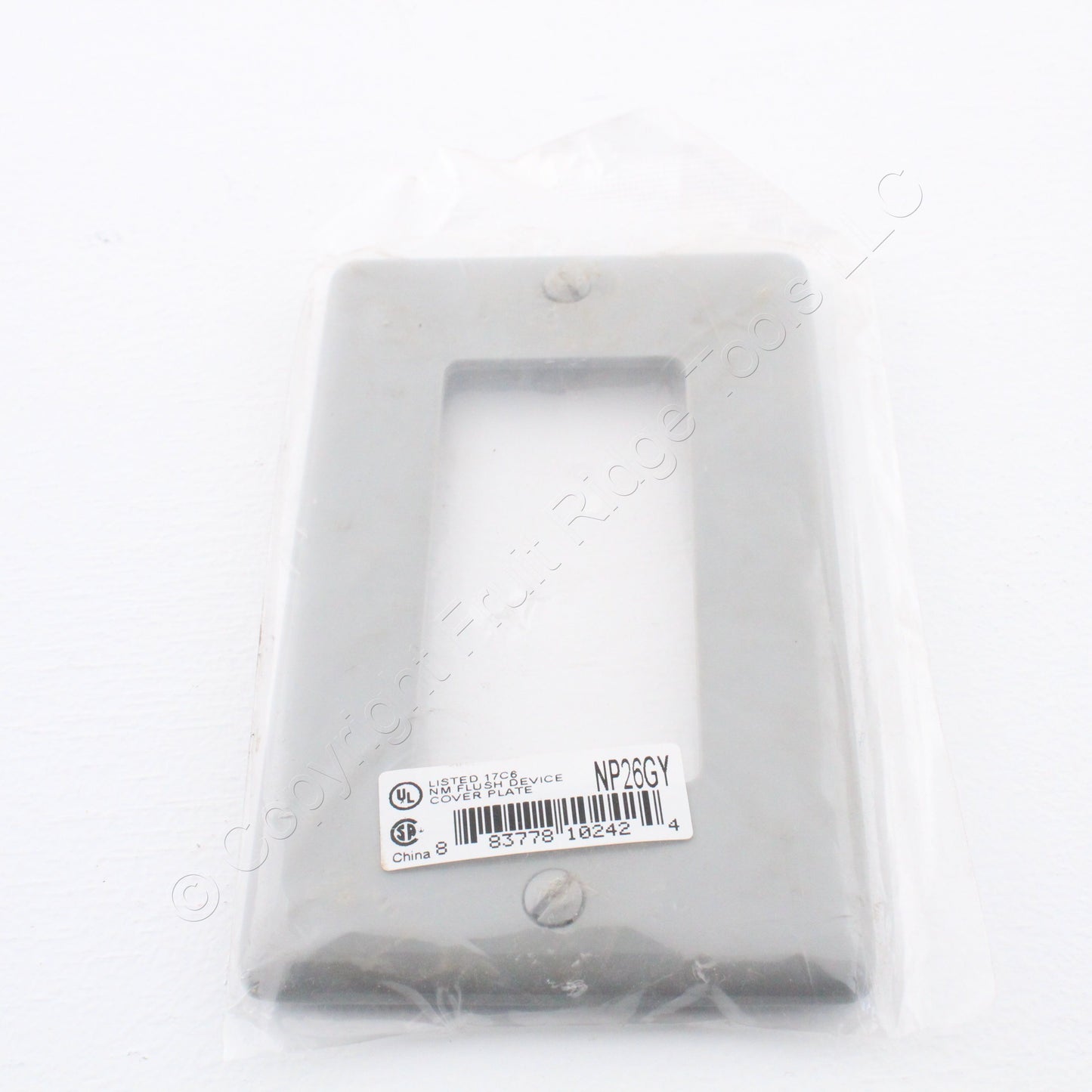 Hubbell NP26GY Gray 1-Gang Decorator GFCI Unbreakable Nylon Wallplate Cover 4pcs