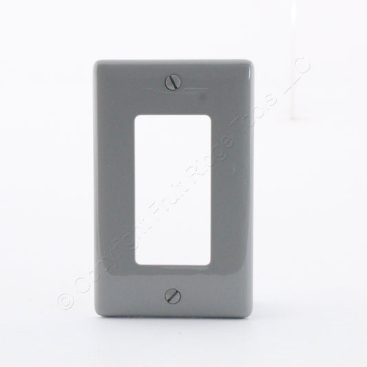 Hubbell NP26GY Gray 1-Gang Decorator GFCI Unbreakable Nylon Wallplate Cover 4pcs