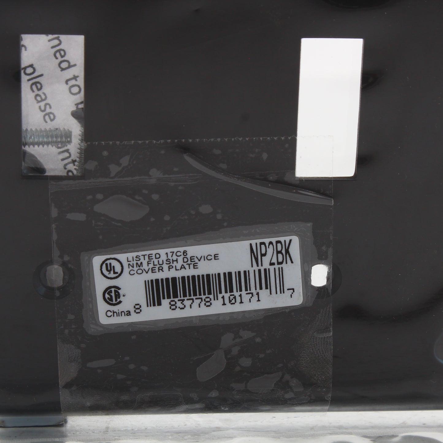 Hubbell NP2BK Black 2-Gang Toggle Switch Unbreakable Nylon Standard Wallplate