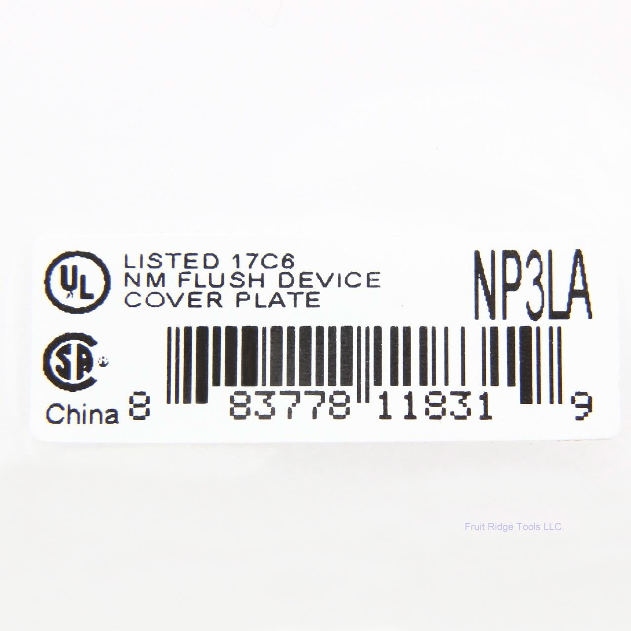 Hubbell NP3LA Light Almond 3-Gang Toggle Unbreakable Standard Wallplate Cover