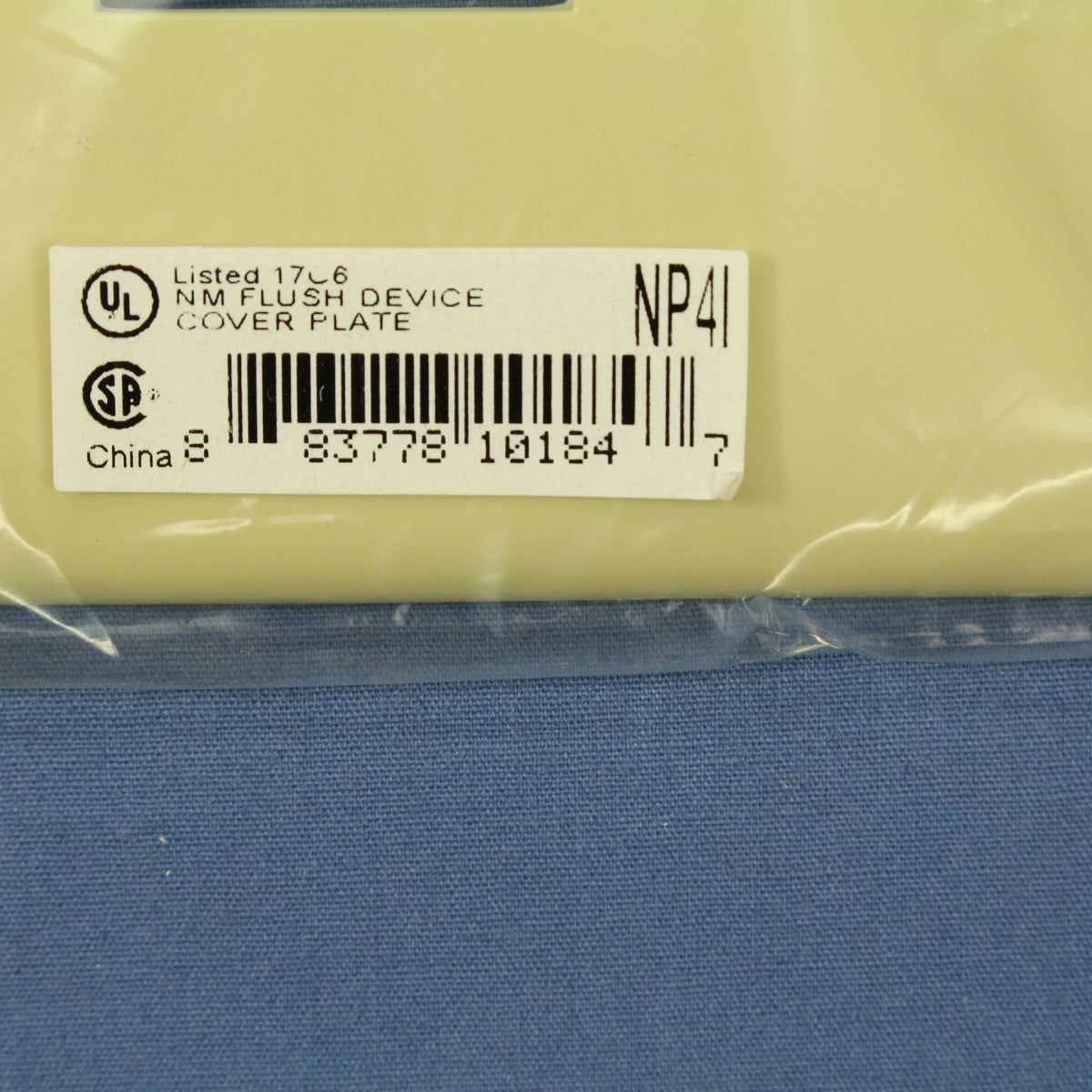 Hubbell NP4I Ivory 4-Gang Toggle Switch Unbreakable Nylon Standard Wallplate