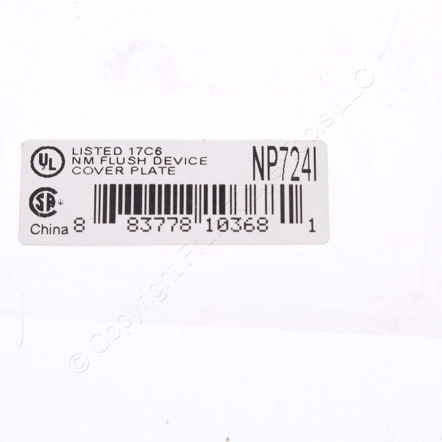 Hubbell NP724I Ivory 1-Gang 2.15" Dia Outlet Unbreakable Nylon Wallplate Cover