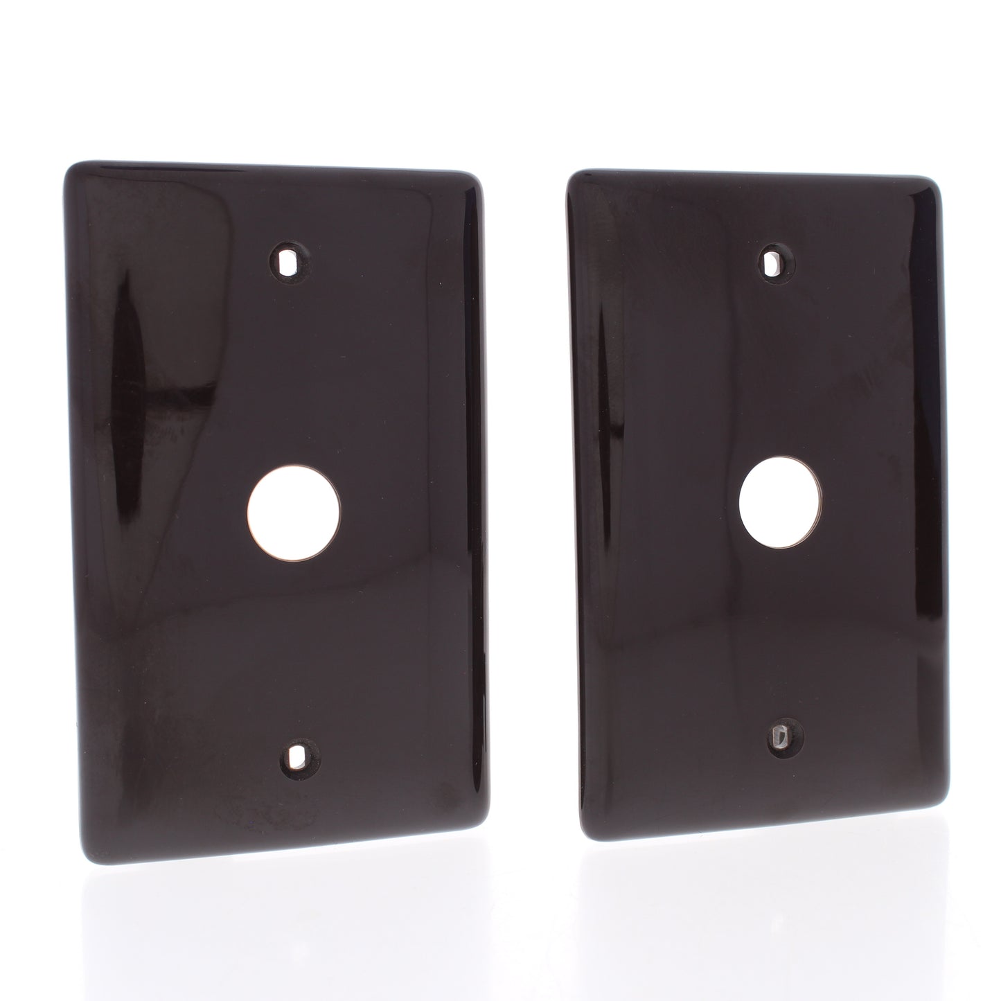 Hubbell NP737 Brown 1-Gang Telephone .625" Unbreakable Wallplates Box Mount 2pcs
