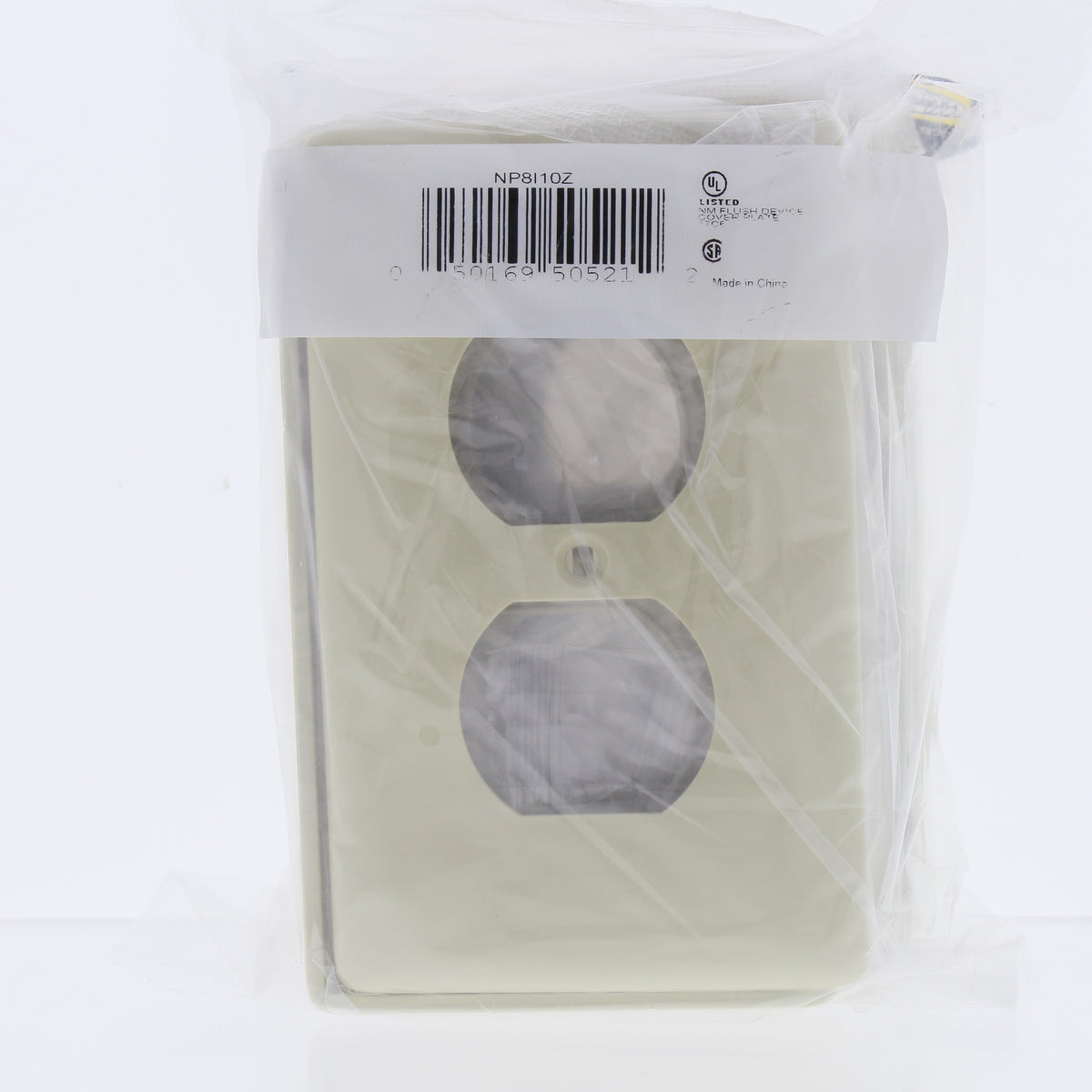 Hubbell NP8I10Z 1-Gang Duplex Thermoplastic Unbreakable Standard Wallplate Cover