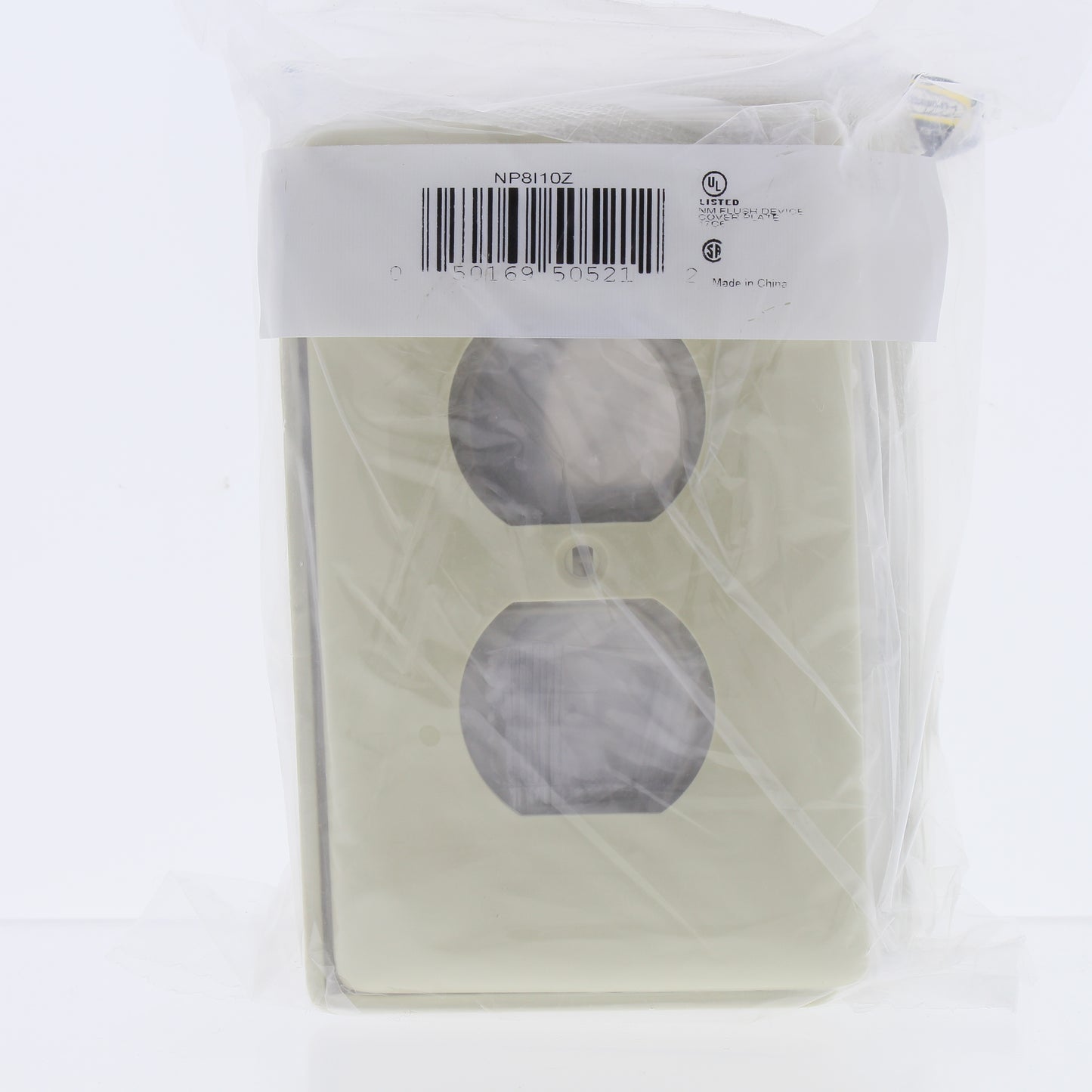Hubbell NP8I10Z 1-Gang Duplex Thermoplastic Unbreakable Standard Wallplate Cover