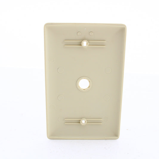 Hubbell NPJ11I Ivory 1-Gang Phone .406" Unbreakable Mid-Size Wallplate Box Mount