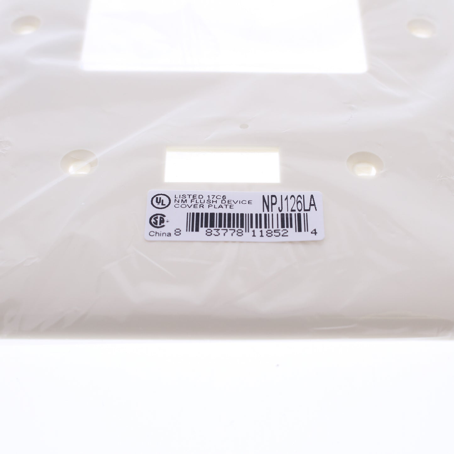Hubbell NPJ126LA Lt Almond 2-Gang Toggle Decorator Unbreakable Midsize Wallplate