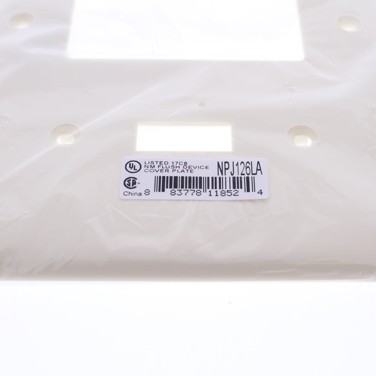 Hubbell NPJ126LA Lt Almond 2-Gang Toggle Decorator Unbreakable Midsize Wallplate