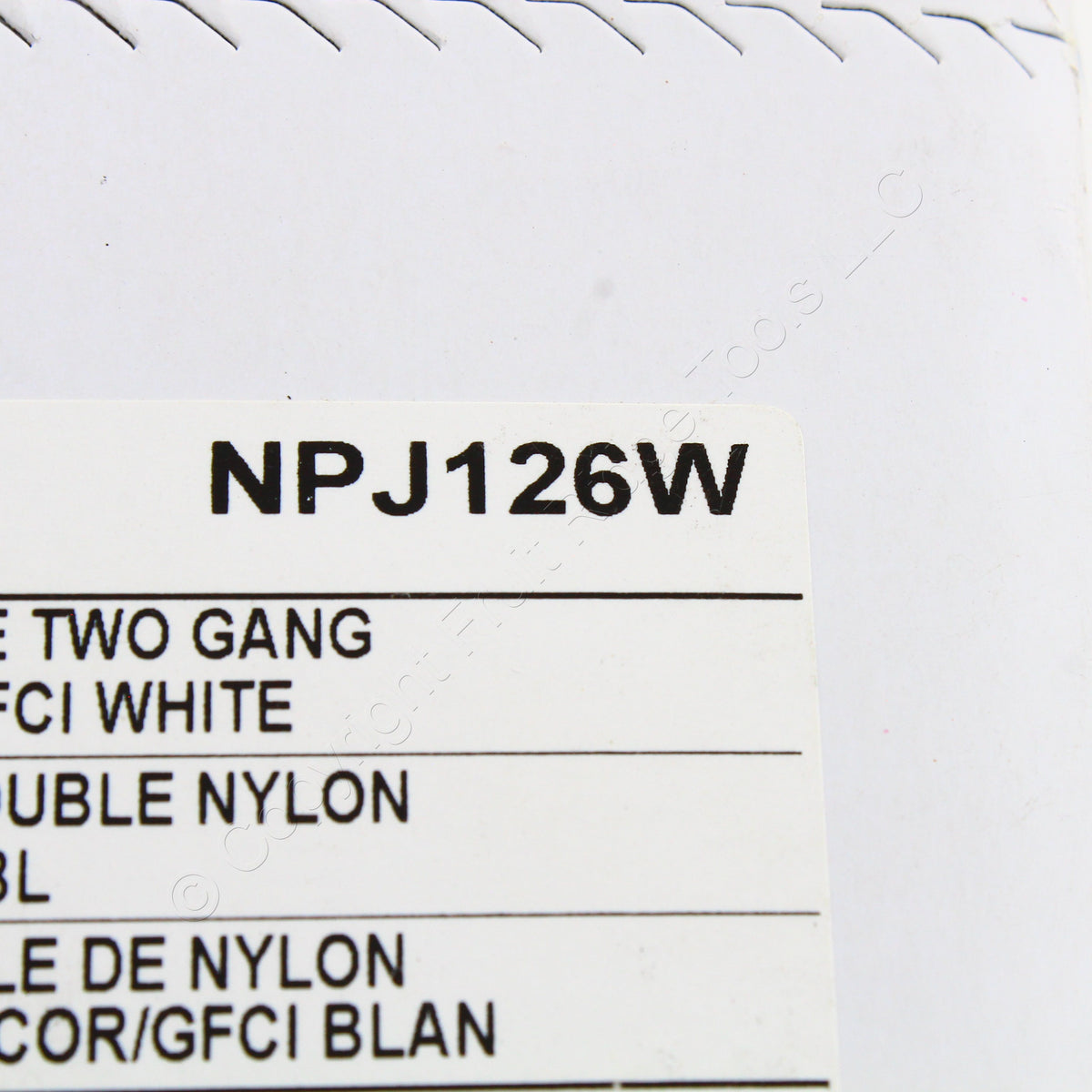 Hubbell NPJ126W White 2-Gang Toggle Decorator Unbreakable Midsize Wallplate 25pc