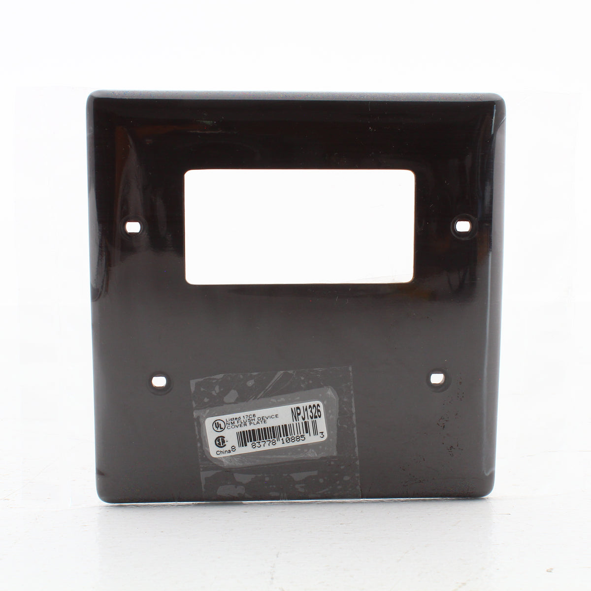 Hubbell NPJ1326 Brown 2-Gang Unbreakable Blank Decorator Midsize Wallplate Cover
