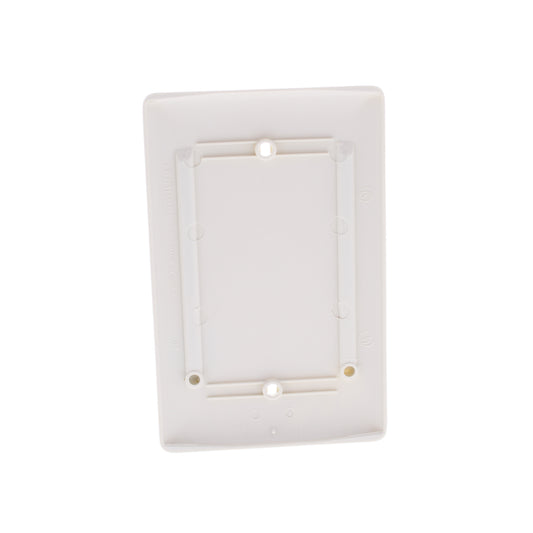 Hubbell NPJ13OW Office White 1-Gang Mid-Size Blank Nylon Wallplate Box Mount