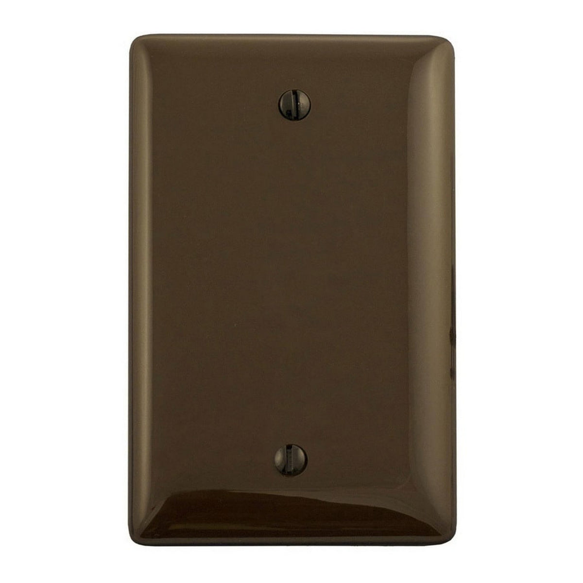 Hubbell NPJ13Z Brown 1-Gang Mid-Size Nylon Blank Wallplate Cover Box Mount