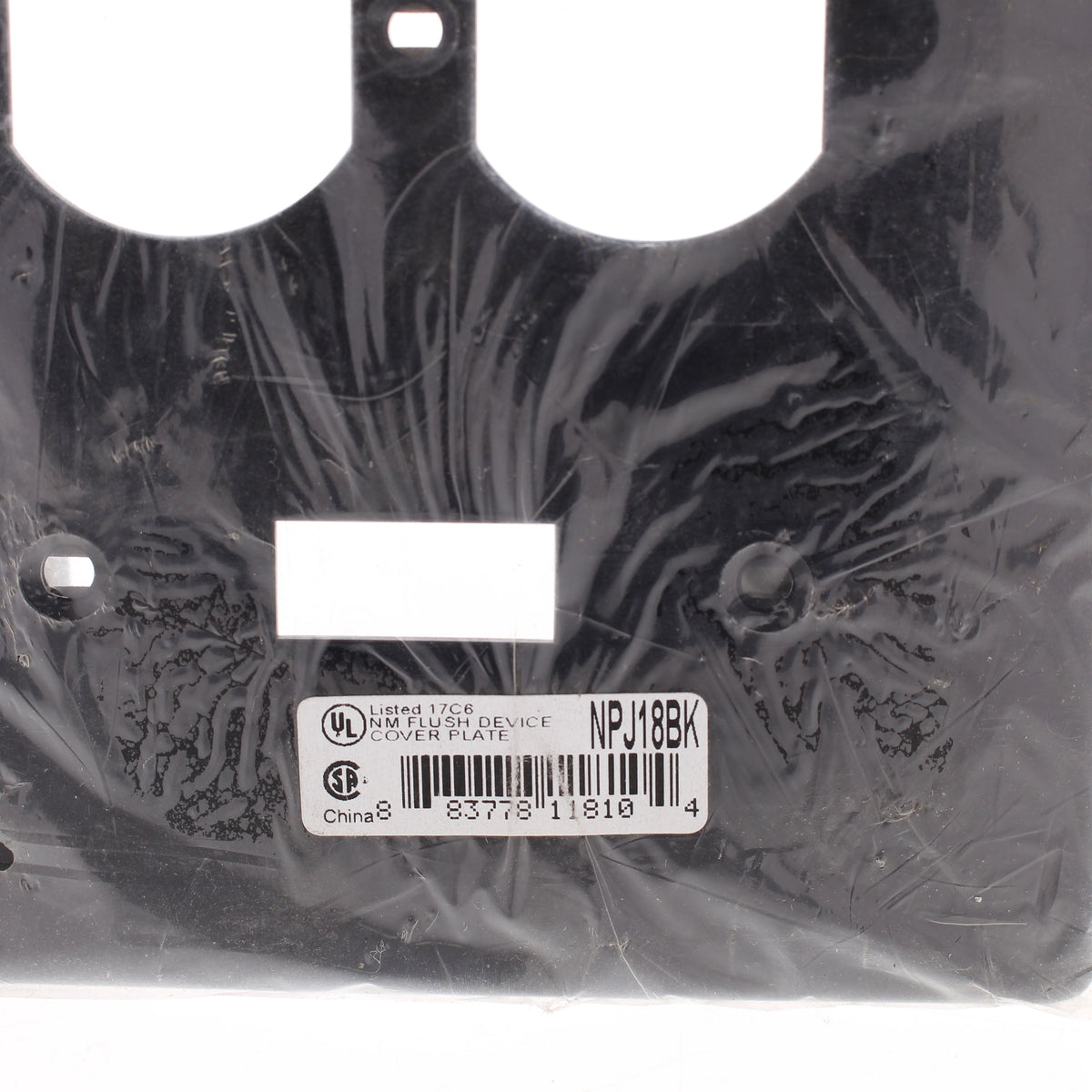 Hubbell Black Mid-size Unbreakable Switch Plate Cover Outlet Wallplate NPJ18BK