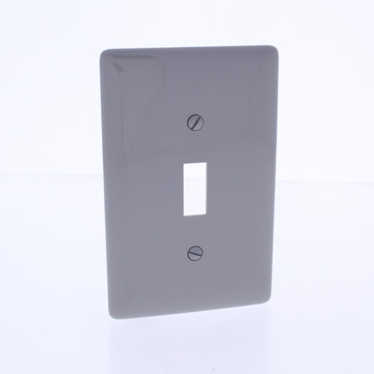 Hubbell NPJ1GY Gray 1-Gang Toggle Switch Unbreakable Mid-Size Wallplates 25pcs