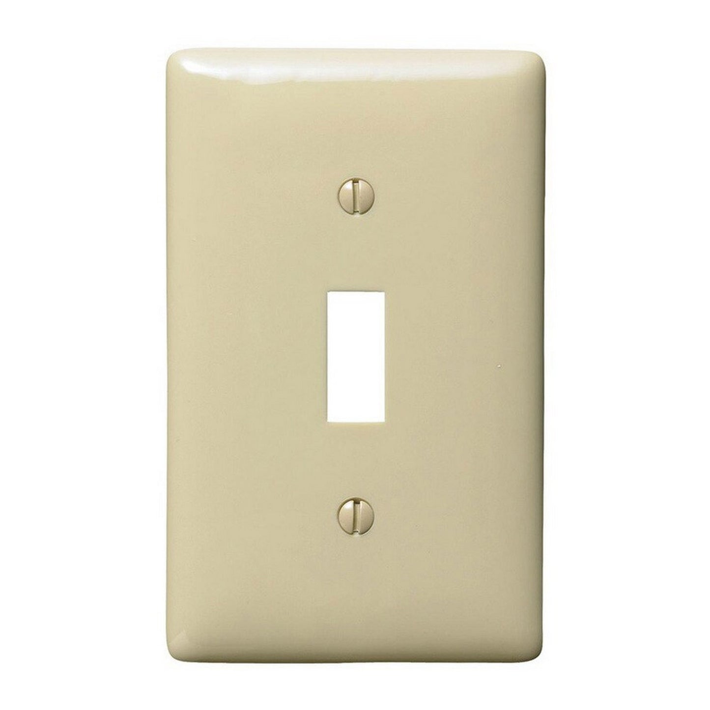 Hubbell NPJ1IZ Ivory 1-Gang Toggle Unbreakable Nylon Mid-Size Wallplate Cover