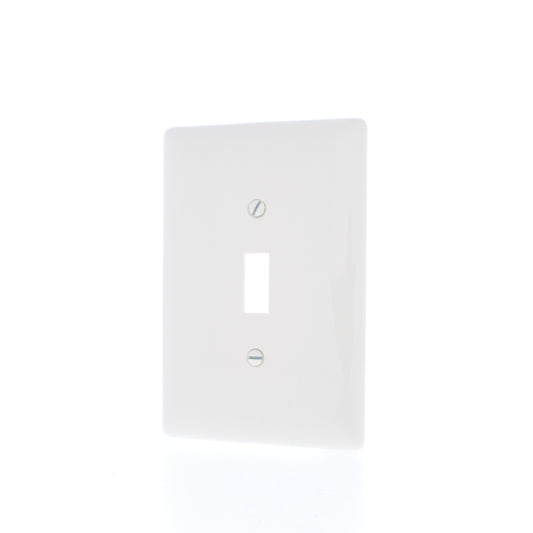 Hubbell NPJ1LA Lt Almond 1-Gang Toggle Unbreakable Mid-Size Wallplate Cover 2pcs