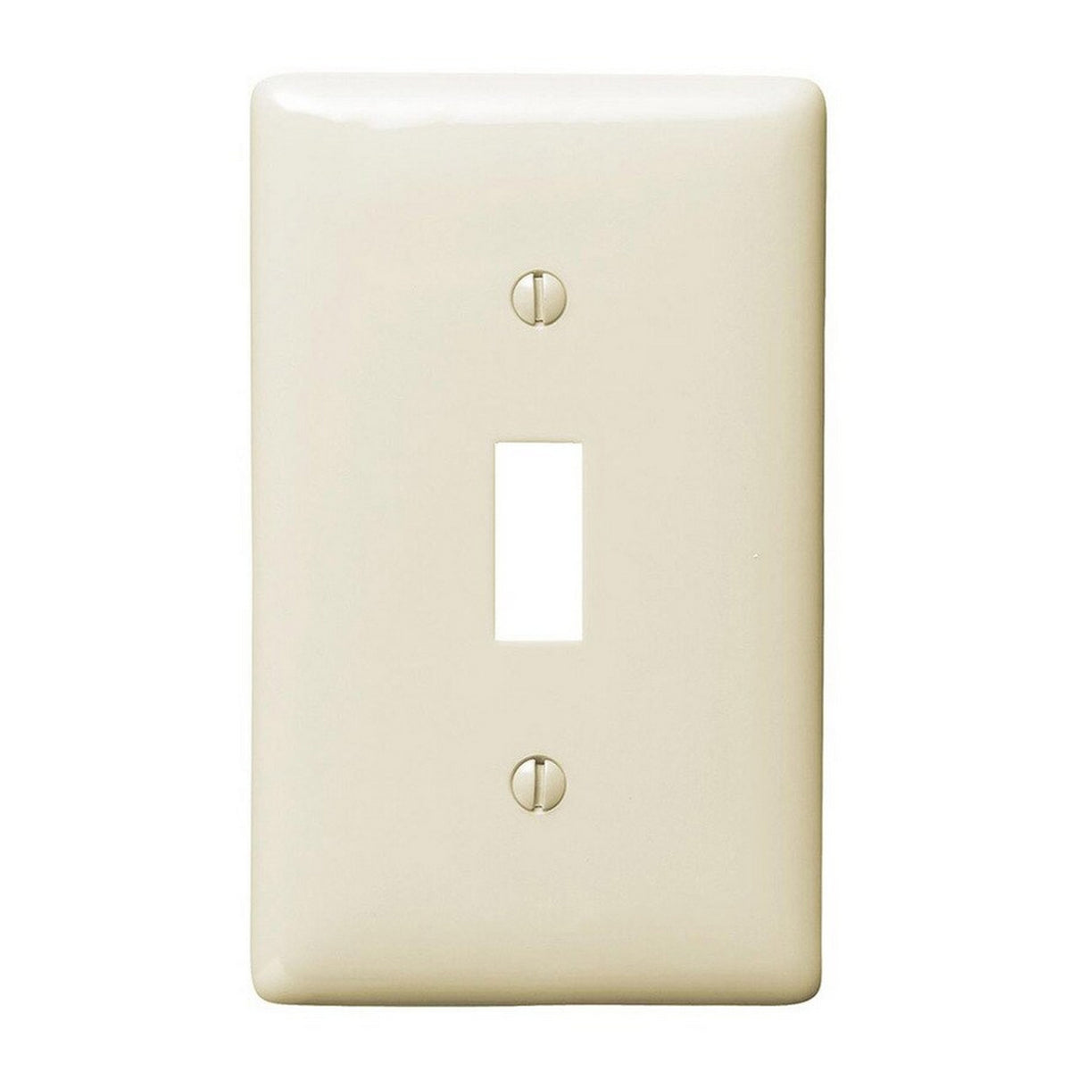 Hubbell NPJ1LAZ Light Almond 1-Gang Toggle Unbreakable Mid-Size Wallplate Cover