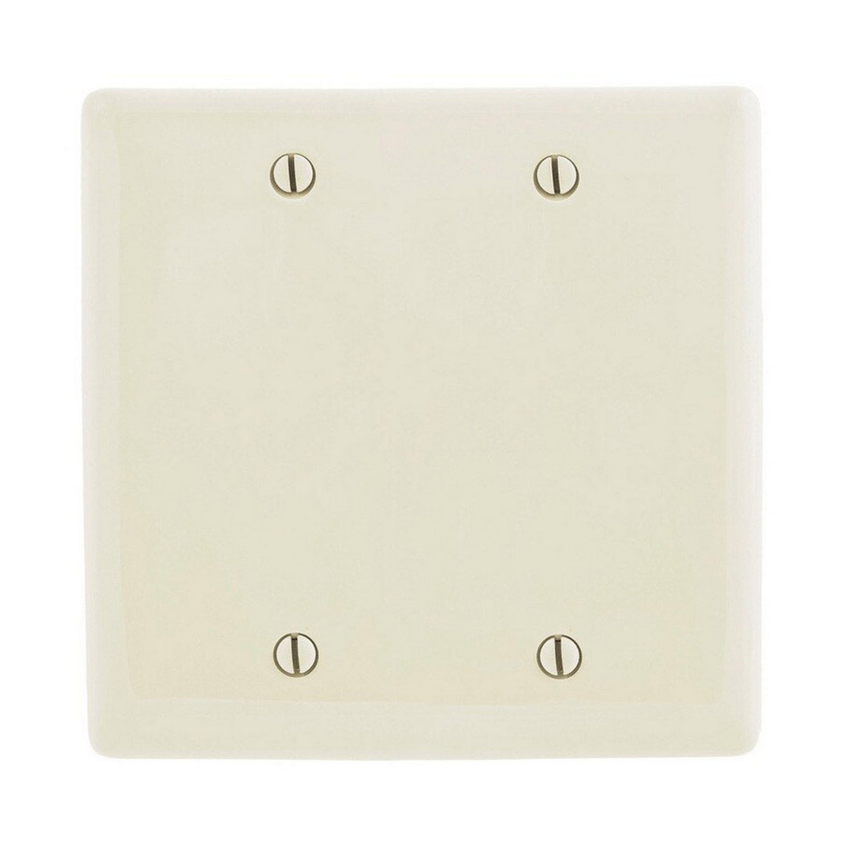 Hubbell NPJ23LAZ Lt Almond 2-Gang Blank Unbreakable Midsize Wallplate Box Mount