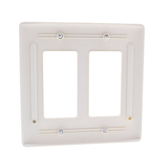 Hubbell NPJ262OW Office White 2-Gang Decorator GFI Unbreakable Midsize Wallplate