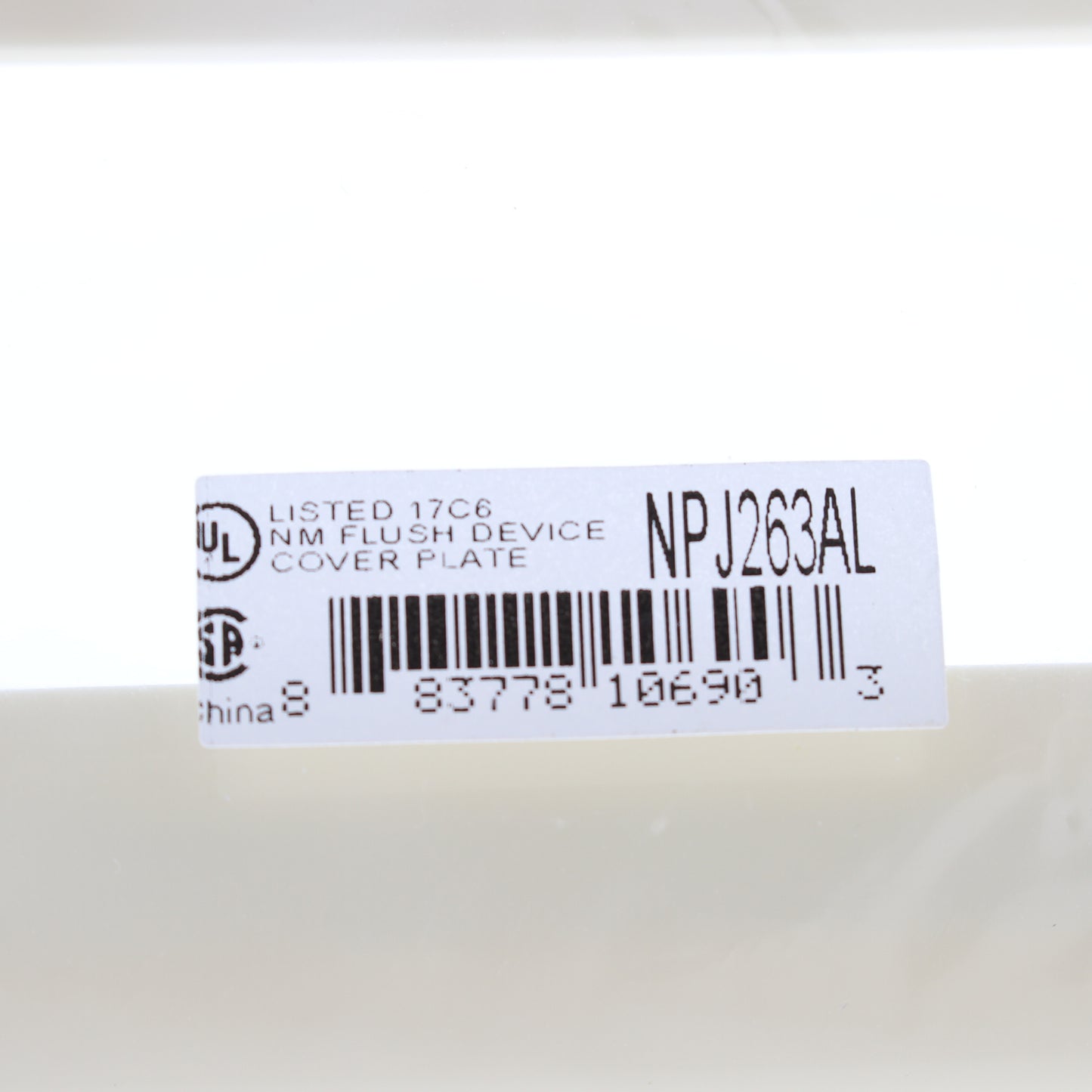 Hubbell NPJ263AL Almond 3-Gang Decorator Unbreakable Mid-Size Wallplate Cover