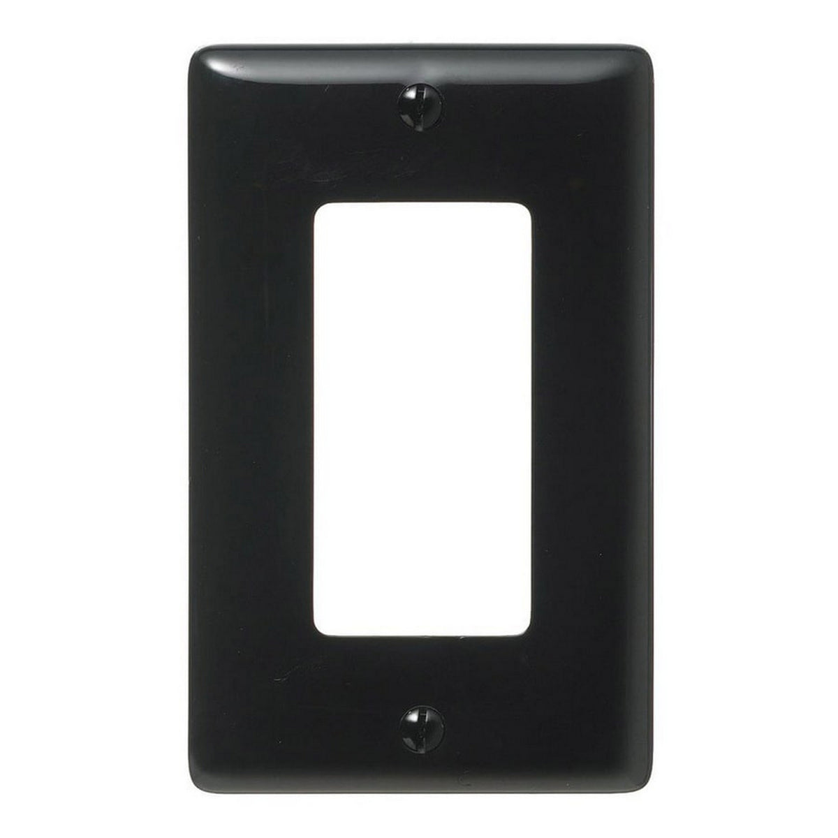 Hubbell NPJ26BKZ Black 1-Gang 1-Gang Unbreakable Nylon Mid-Size Wallplate Cover
