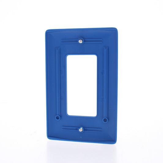 Hubbell NPJ26CBL Blue 1-Gang 1-Gang Unbreakable Nylon Mid-Size Wallplate Cover