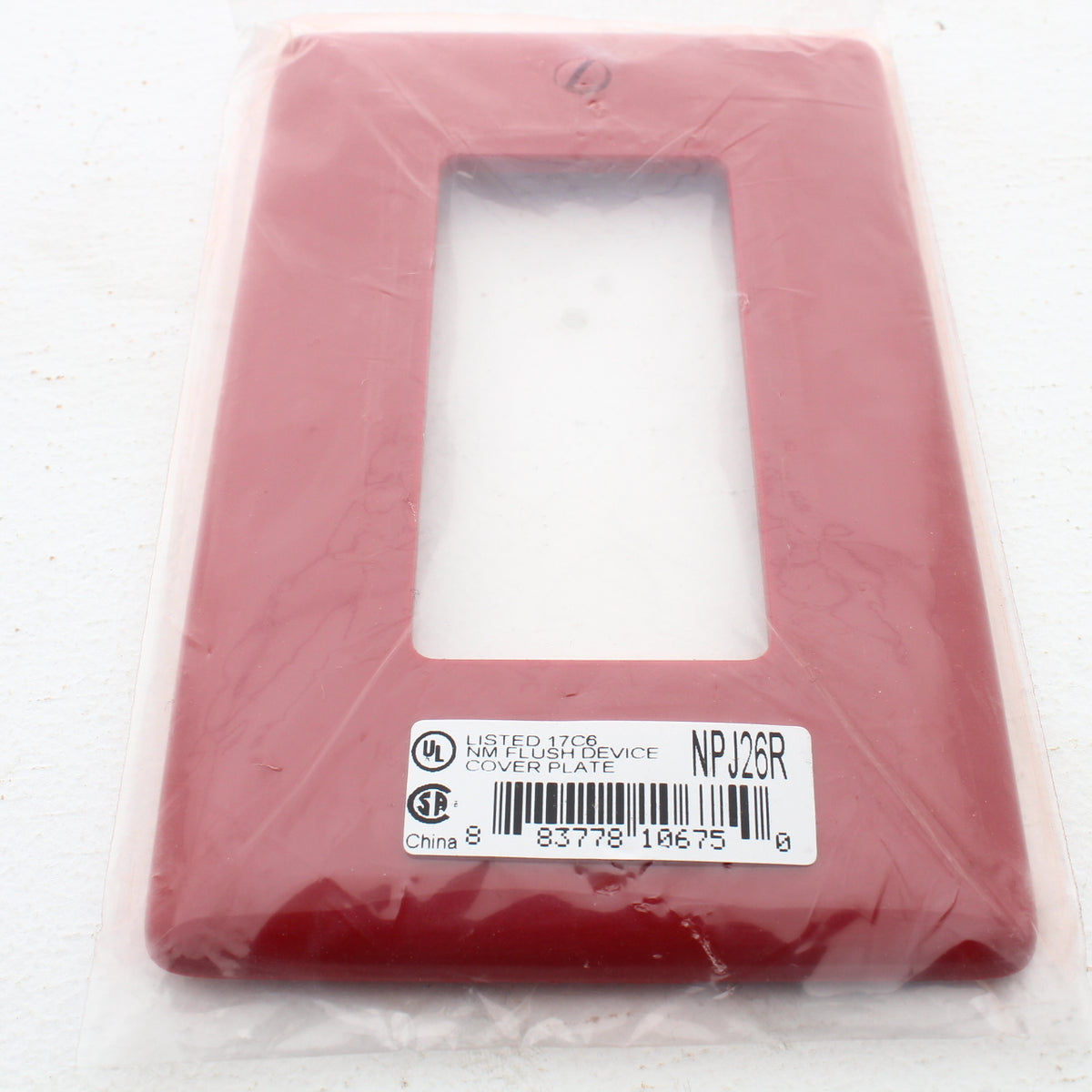 Hubbell NPJ26R Red 1-Gang 1-Gang Decorator GFCI Unbreakable Mid-Size Wallplate