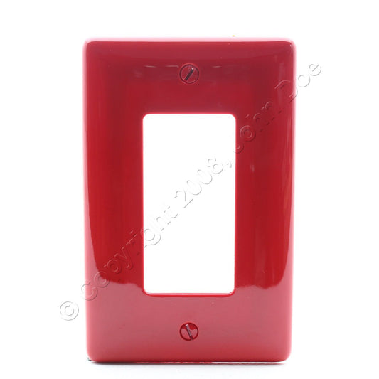 Hubbell NPJ26R Red 1-Gang 1-Gang Unbreakable Nylon Mid-Size Wallplate Cover 5pcs