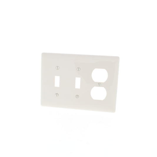 Hubbell NPJ28LA Lt Almond 3-Gang Outlet Toggle Switch Mid-Size Nylon Cover 10pcs