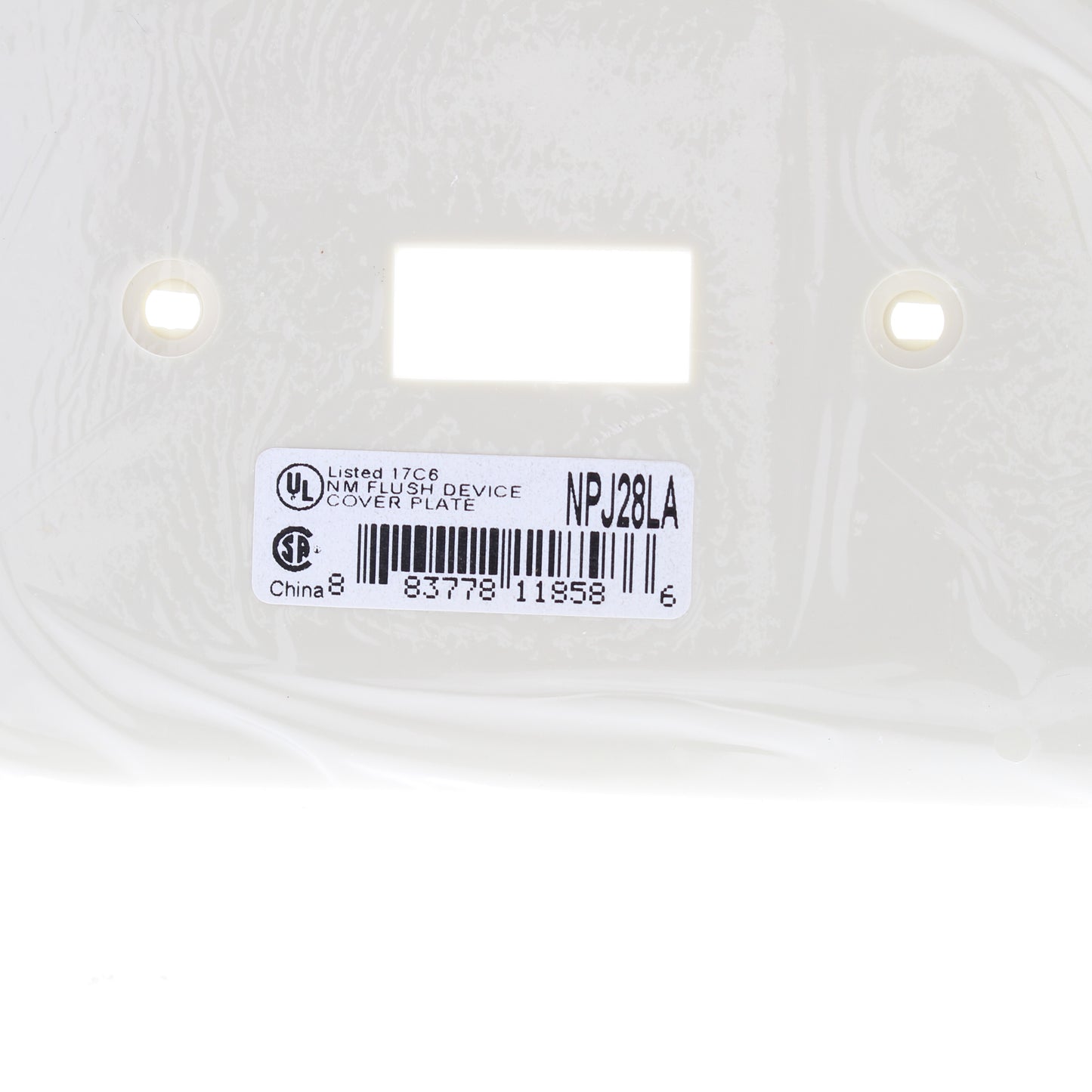 Hubbell NPJ28LA Light Almond 3-Gang Toggle Duplex Unbreakable Mid-Size Wallplate