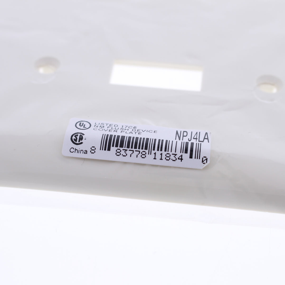 Hubbell NPJ4LA Light Almond 4-Gang Toggle Unbreakable Mid-Size Wallplate Cover